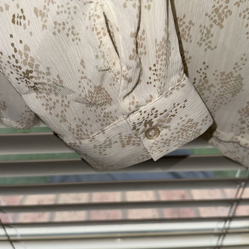 &me 14 Python Snake Print V Neck Button Down Shee… - image 6